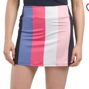 Golftini Connection Pull On A Line Skort Size Medium Pink/Purple/Navy/White NWT